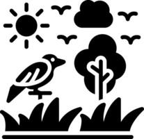 Forest Glyph Icon Design vector