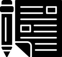 Article Glyph Icon Design vector