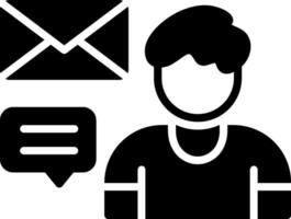 Message Glyph Icon Design vector