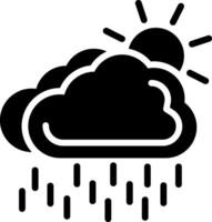 Drizzle Glyph Icon Design vector