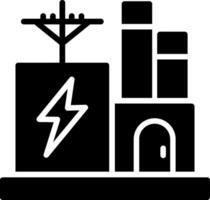 Electric Factory Glyph Icon Design vector