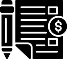 Paid Articles Glyph Icon Design vector