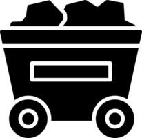 Trolley Glyph Icon Design vector