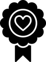 Badge Glyph Icon Design vector
