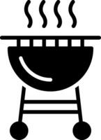 Barbecue Glyph Icon Design vector