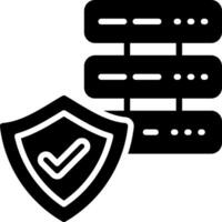 Database Security Glyph Icon Design vector