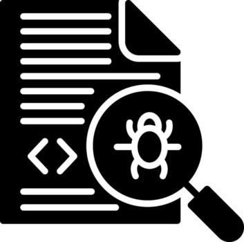 Debugging Glyph Icon Design vector