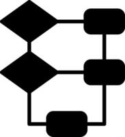 Flowchart Glyph Icon Design vector