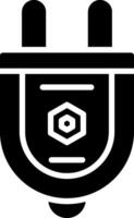 Plug Glyph Icon Design vector