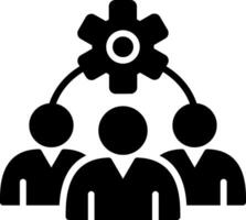 Team Member Glyph Icon Design vector