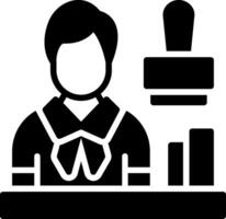 Advocate Glyph Icon Design vector