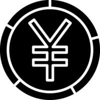 Yuan Glyph Icon Design vector