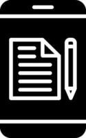 Copywriting Glyph Icon Design vector