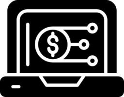 Digital Currency Glyph Icon Design vector