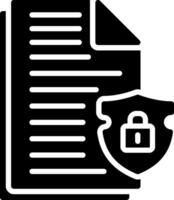 Data Security Glyph Icon Design vector