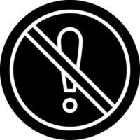 Exclamation Glyph Icon Design vector