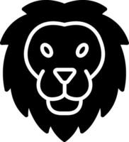 Lion Glyph Icon Design vector