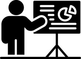 Presentation Glyph Icon Design vector