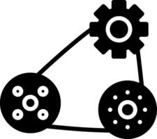 Timing Belt Glyph Icon Design vector