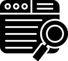Search Engine Glyph Icon Design vector