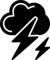 Lightning Glyph Icon Design vector