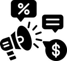 Promotion Glyph Icon Design vector