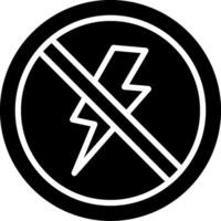 Thunder Glyph Icon Design vector