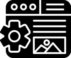 Content Management Glyph Icon Design vector