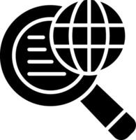Global Research Glyph Icon Design vector