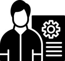 Managment Glyph Icon Design vector