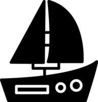 Sailboat Glyph Icon Design vector