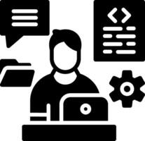 Multitask Glyph Icon Design vector