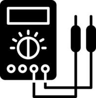 Voltmeter Glyph Icon Design vector