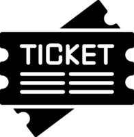 Ticket Glyph Icon Design vector