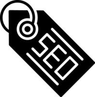 Seo Tag Glyph Icon Design vector