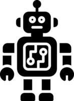 Robot Glyph Icon Design vector