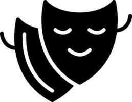 Theatre Mask Glyph Icon Design vector