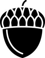 Acorn Glyph Icon Design vector