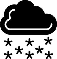 Snowfall Glyph Icon Design vector