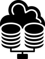 Database Glyph Icon Design vector