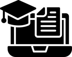 OnGlyph Learning Glyph Icon Design vector