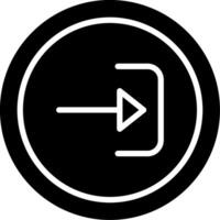 Login Glyph Icon Design vector