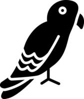 Parrot Glyph Icon Design vector