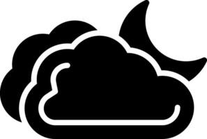 Moon Glyph Icon Design vector