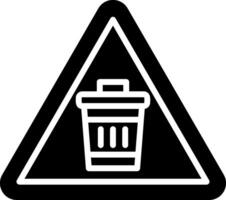 Bin Glyph Icon Design vector