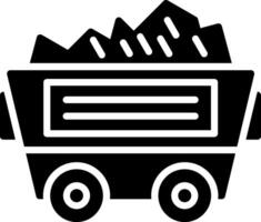 Mine Glyph Icon Design vector