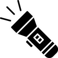 Flashlight Glyph Icon Design vector
