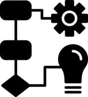 Workflow Glyph Icon Design vector