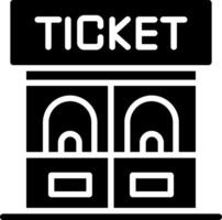 Ticket Office Glyph Icon Design vector