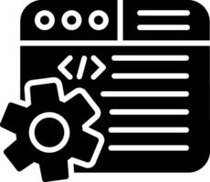 Web Programming Glyph Icon Design vector